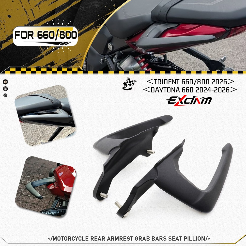 For TRIDENT 660 800 2026 Daytona 660 Motorcycle Aluminum Tail Armrest Rear