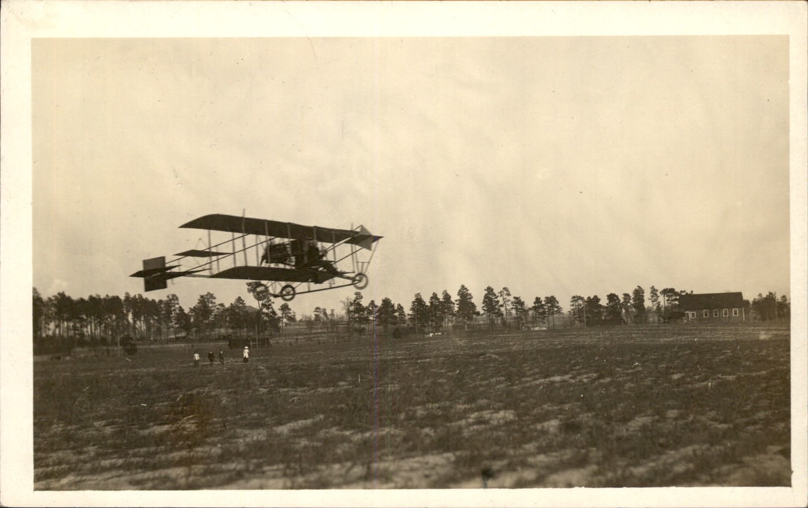 Pinehurst NC Postmark Pioneer Aviation Airplane c1910s Real Photo Postcard bhn