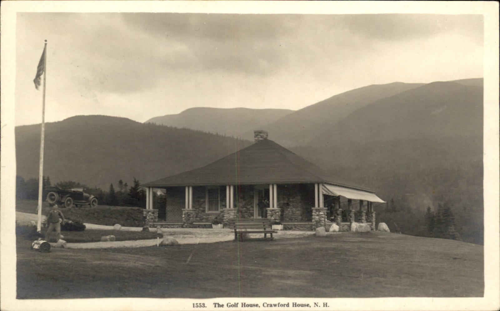 Crawford House NH Golf House c1910s Real Photo Vintage Postcard bhn