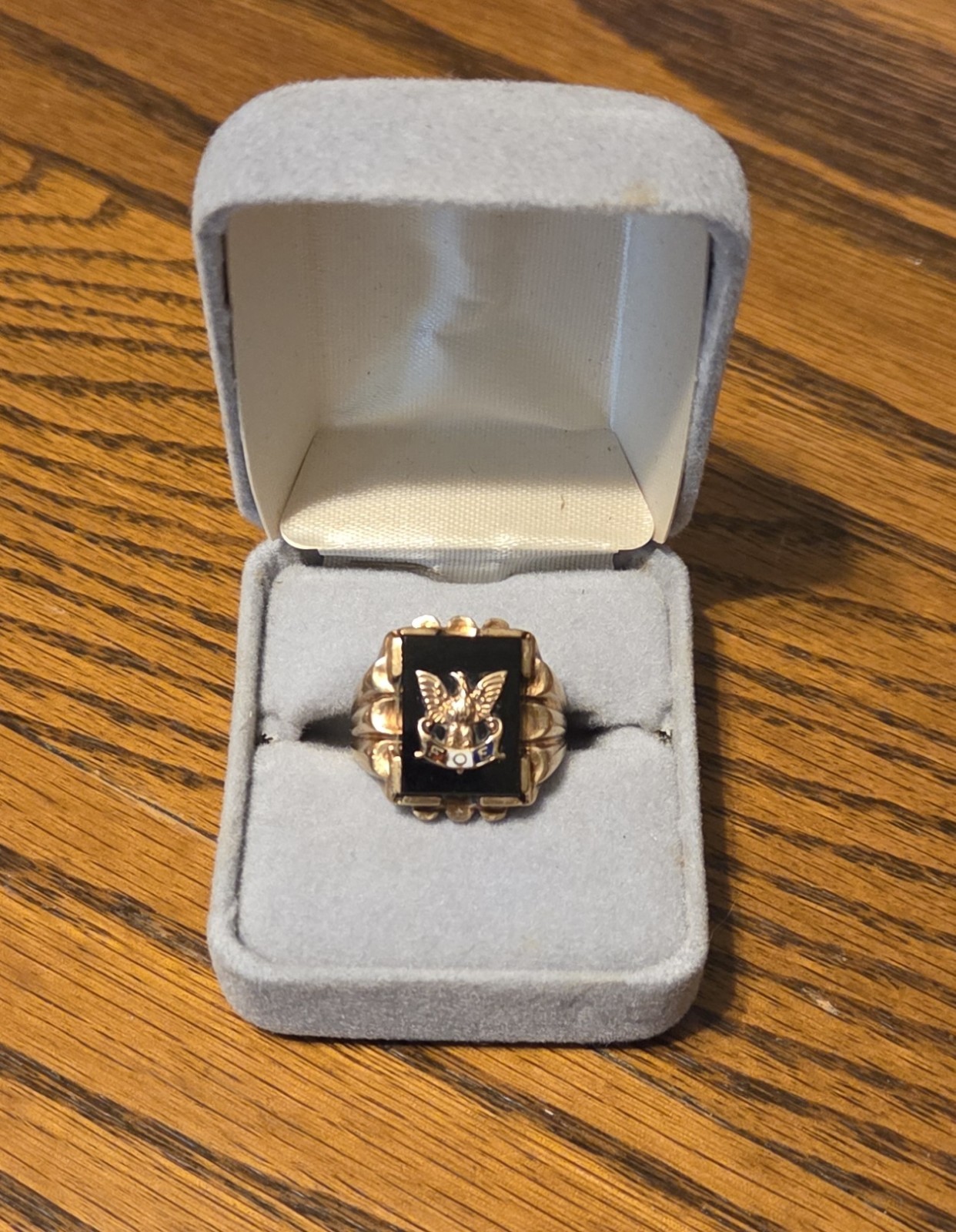 Vintage FOE Fraternal Order Of Eagles 10k Gold Mens Ring Samsan Co 8 1940s-60s