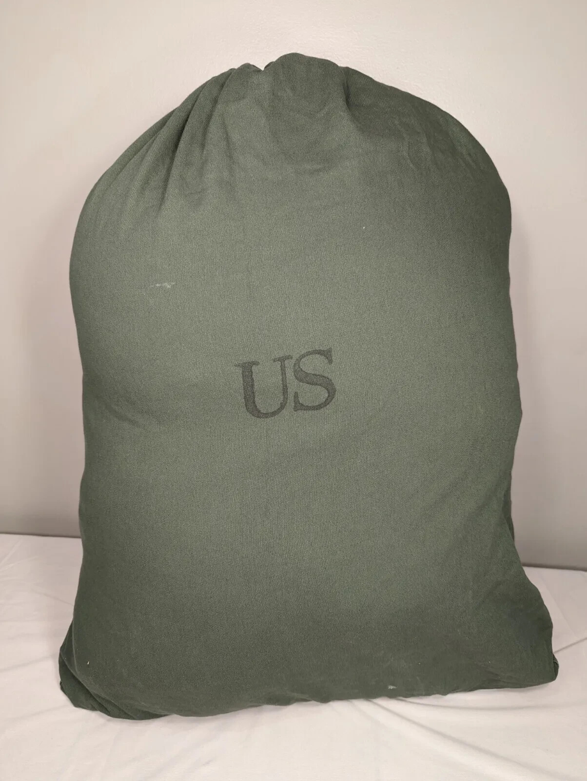 EXCELLENT - US Military Barracks Cotton Laundry Bag Green NSN 8465-00-530-3692