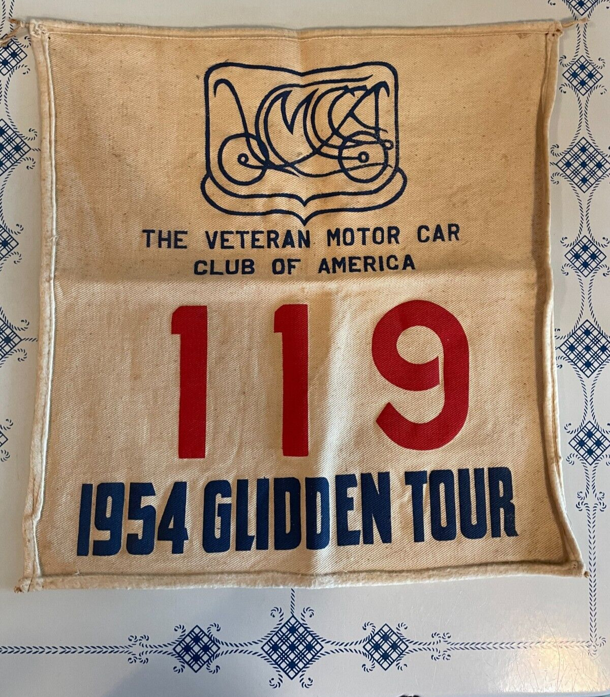 1954 Automobile Banner Esso Veteran Motor Car Club of America Glidden Tour 119