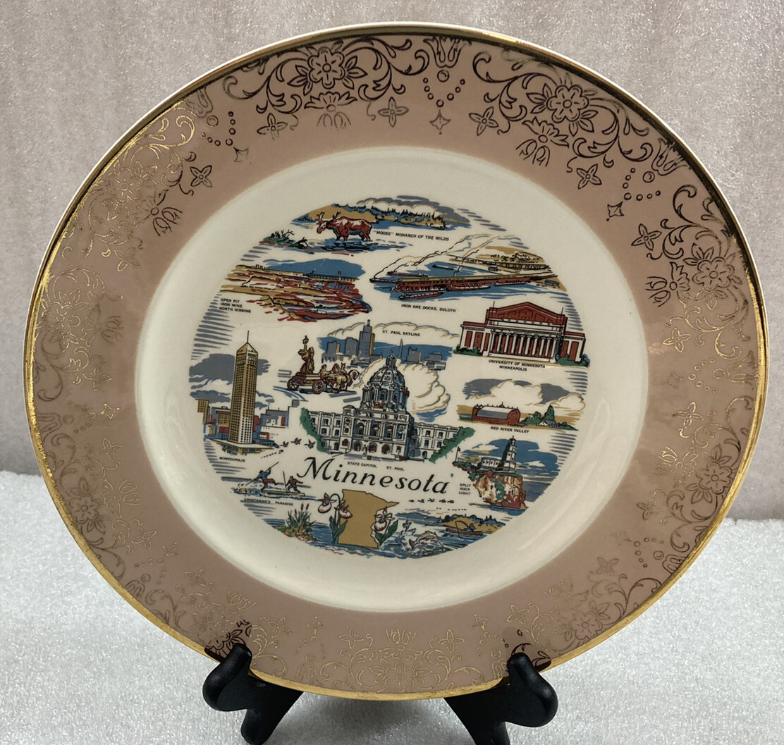 MINNESOTA state vintage collector\'s plate 10\