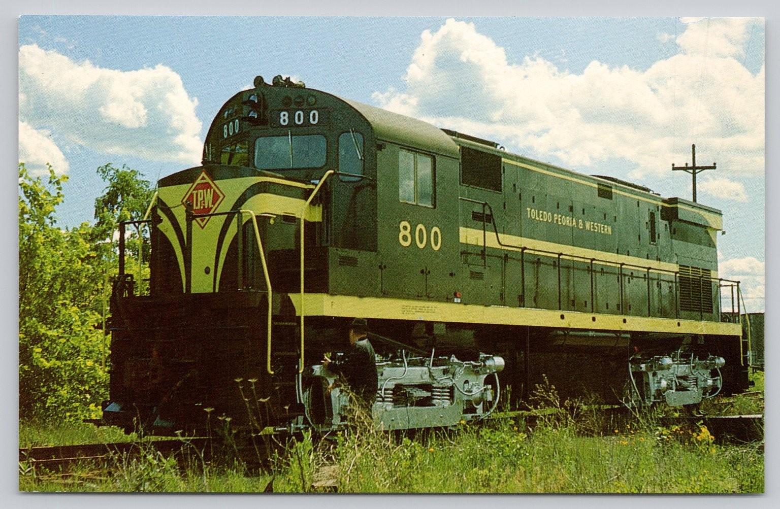 TP&W Railroad ALCO C-424 Locomotive #800 Postcard 1964 Mary Jayne's Photo TP&W Railroad ALCO C-424 Locomotive #800 Postcard 1964 Mary Jayne's Photo