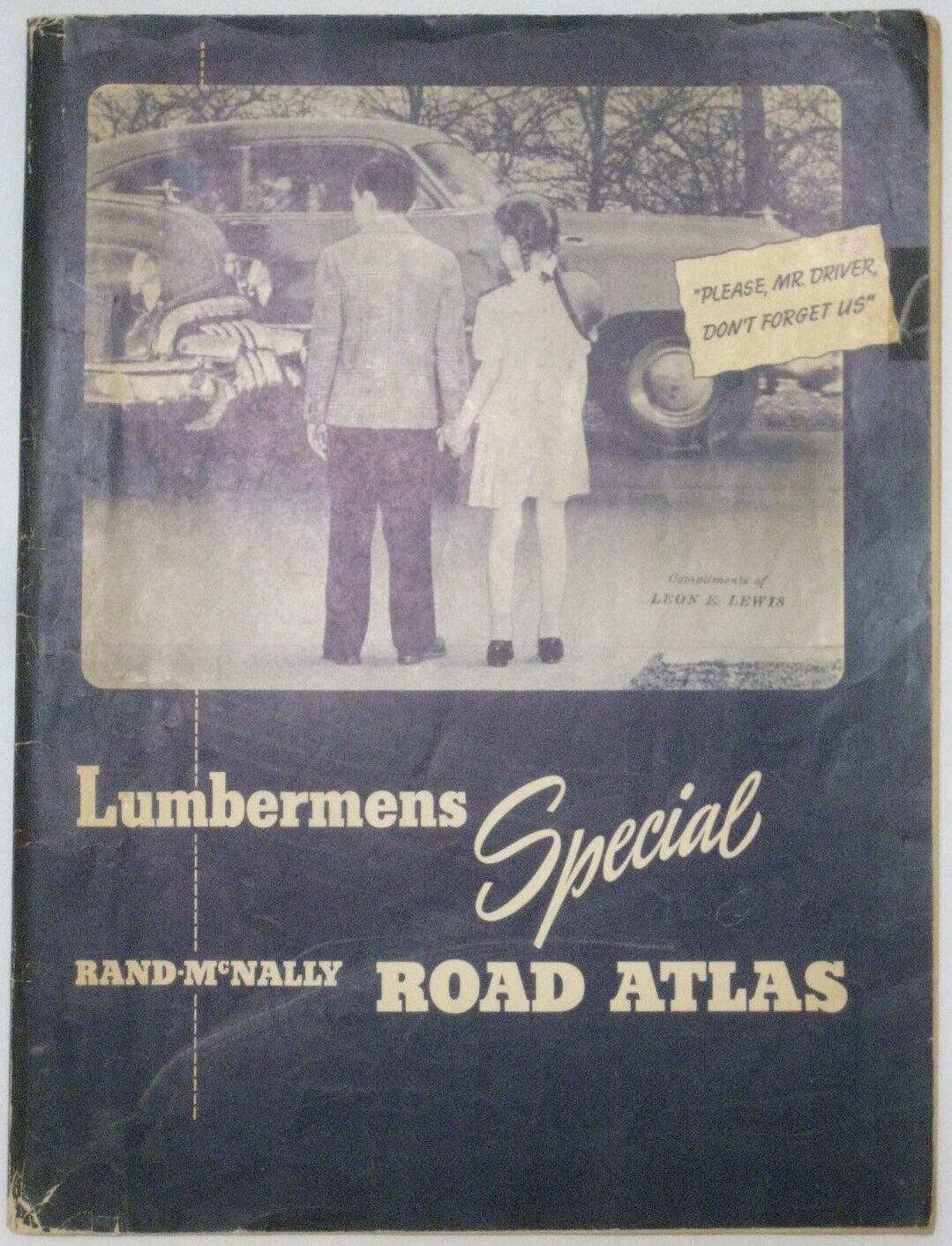 Large 1955 LUMBERMENS ROAD ATLAS Rand McNally Maps United States Canada Mexico