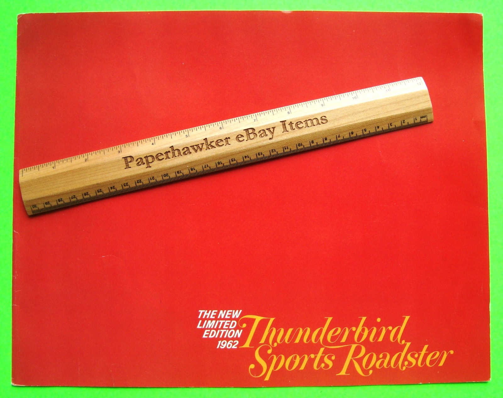 rare 1962 FORD THUNDERBIRD SPORTS ROADSTER GIANT COLOR FOLDER BROCHURE Xlnt