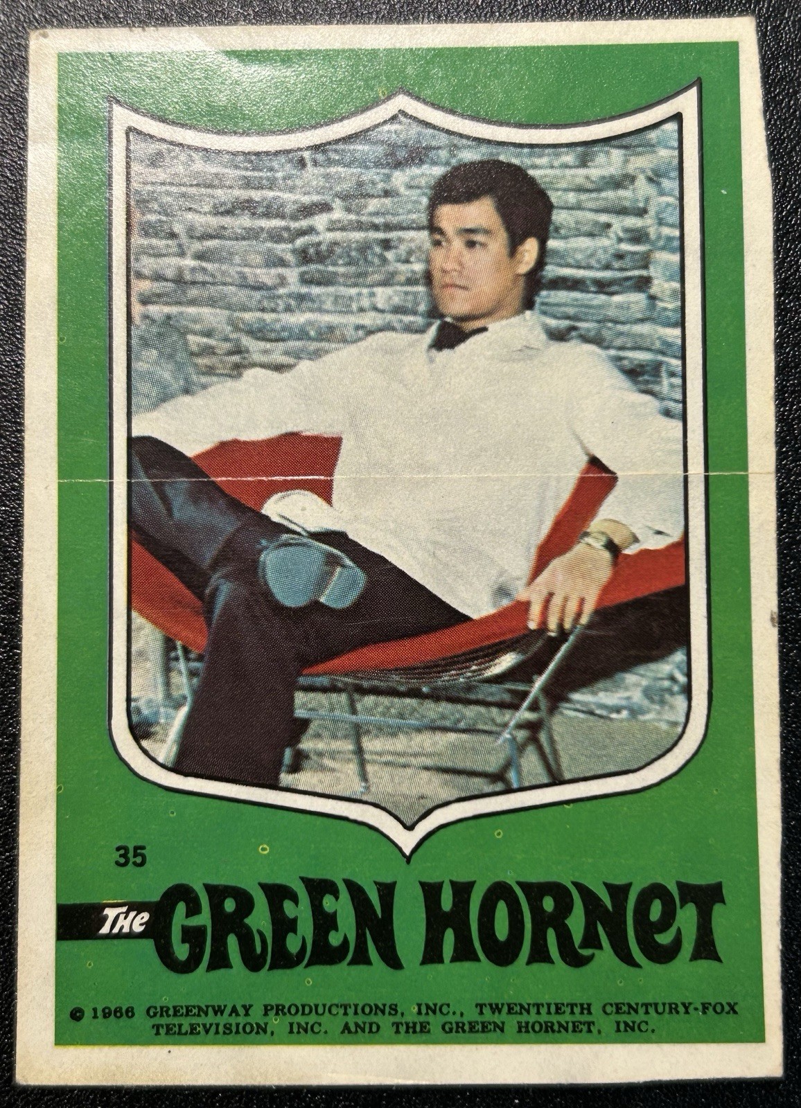 1966 Topps Green Hornet Sticker Bruce Lee as Kato - #35 - PLEASE READ