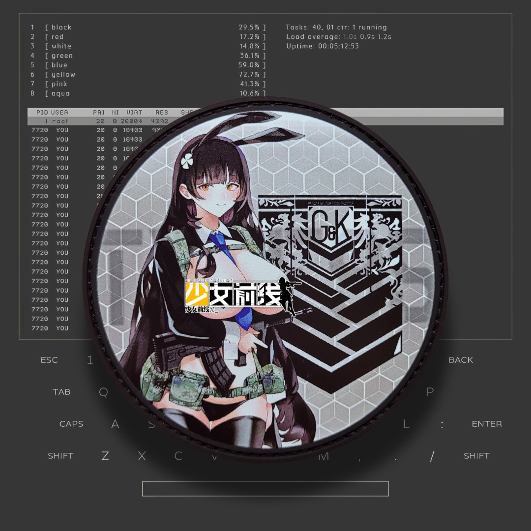 Girl\'s Frontline Military Morale GFL Bunny Suit Operator QBZ-95 Anime Girl patch