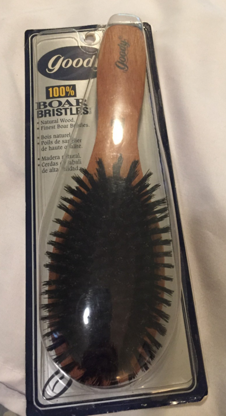 Vintage 1999 Goody Wooden 100% Finest Boar Bristle Hair Brush 8