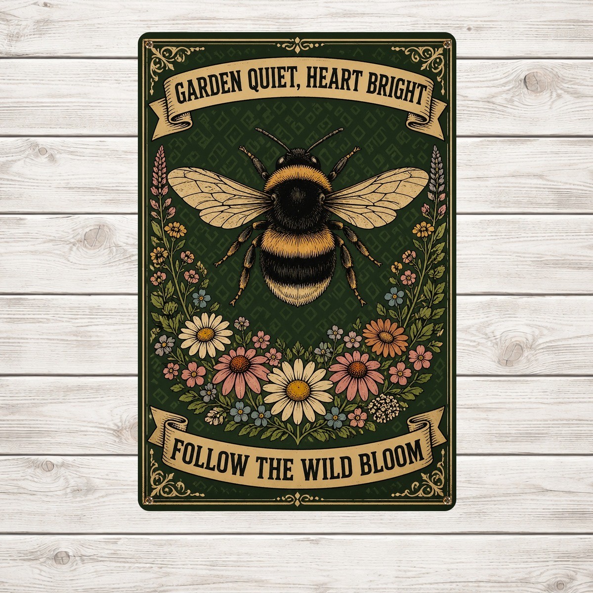 Whisper Words Of Wisdom Sign Vintage Song Quote Metal Tin Wall Art 8x12