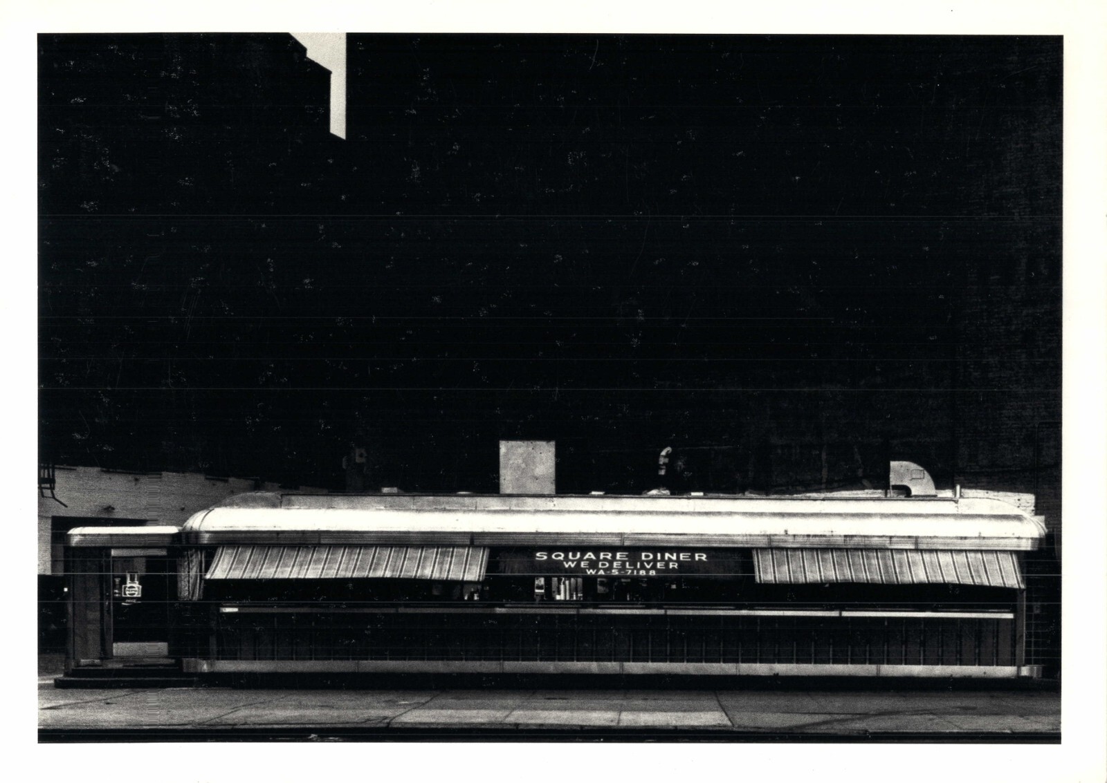 Tom Baril Square Diner New York City 1979 Image Card Blank Back Postcard Size