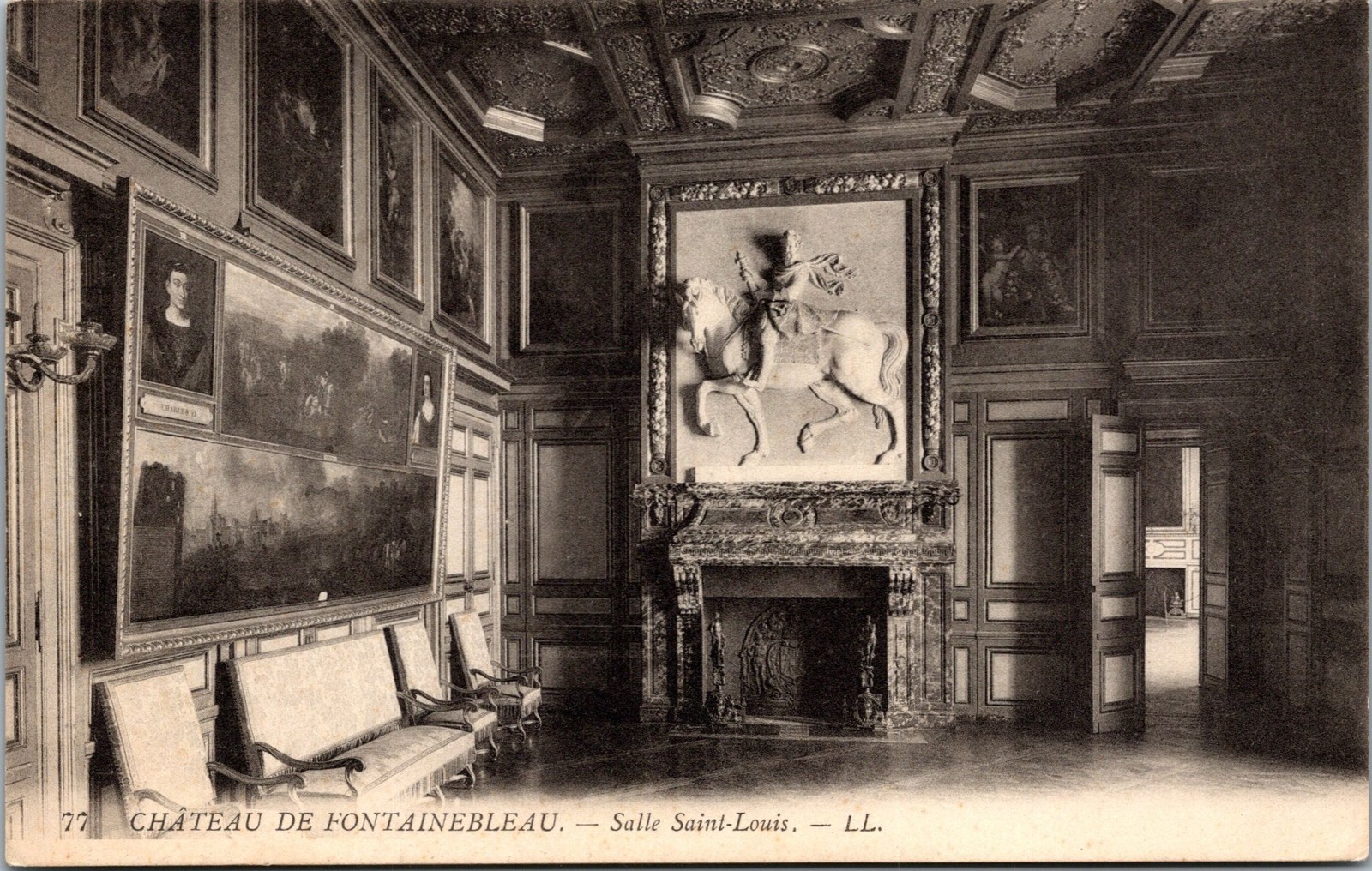 Château de Fontainebleau Postcard Salle Saint-Louis Unposted Carte Postale