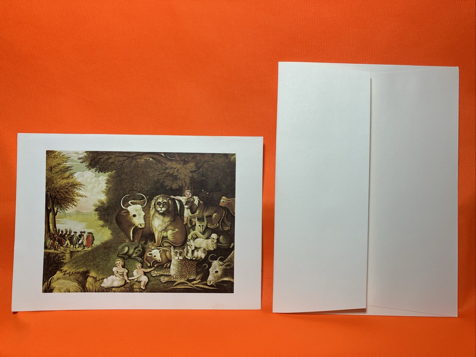 Edward Hicks Peaceable Kingdom American Folk Art Card & Envelope 5” X 7” Edward Hicks Peaceable Kingdom American Folk Art Card & Envelope 5” X 7”