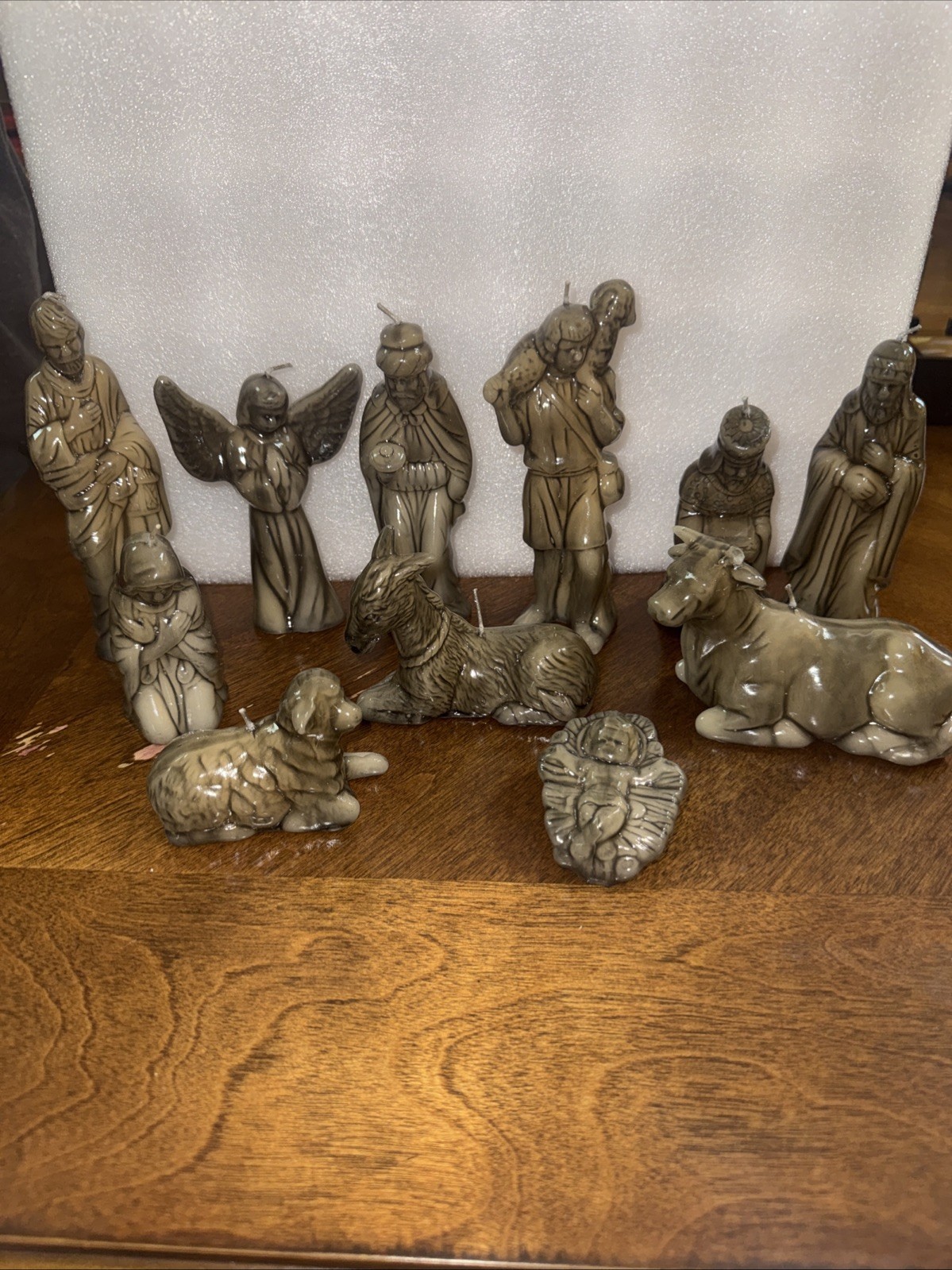 Vtg Lorelei Candles Nativity Set 11 Pc Handmade USA new Rare