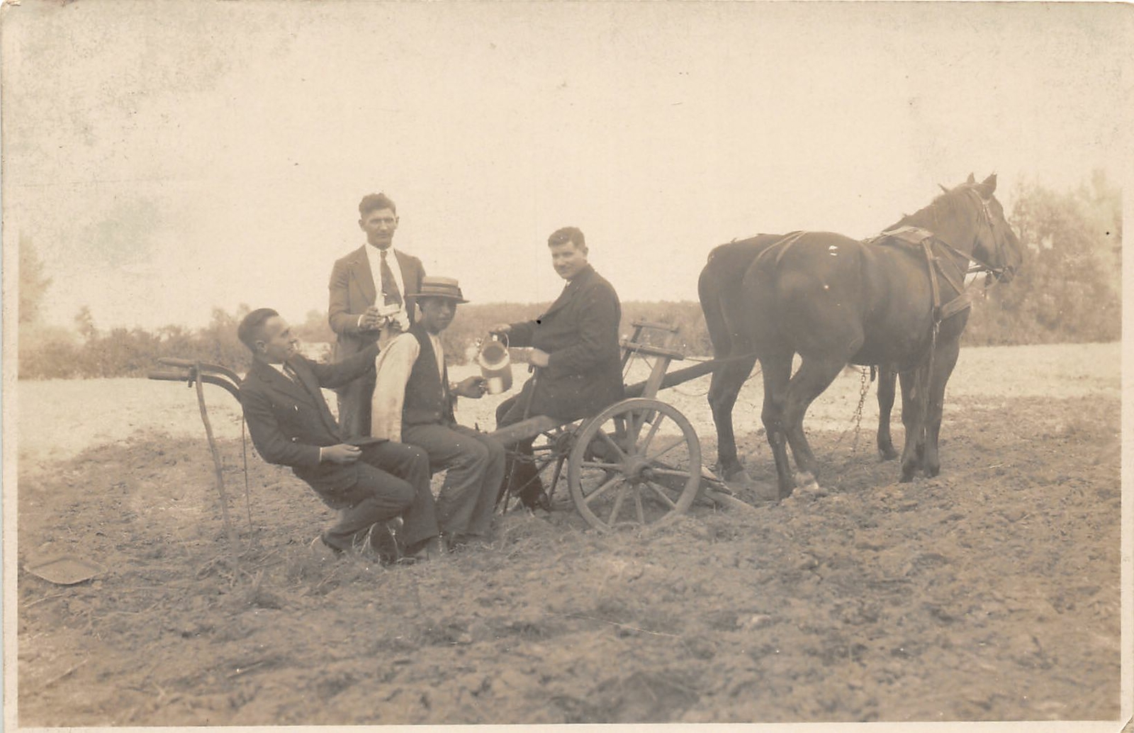 G68/ Occupational Photograph Non-Postcard c1910 Farming Plow Farmers 6