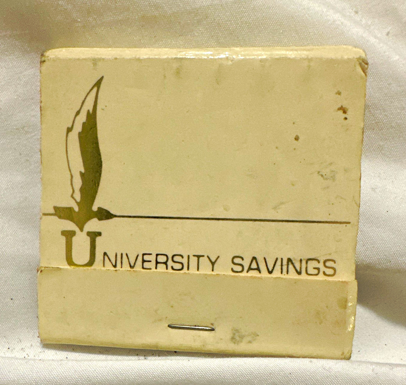 Vintage University Savings Advertising Matchbook Houston TX 2500 Dunstan