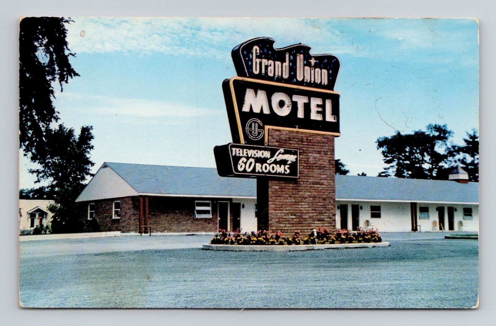 Postcard Grand Union Motel Saratoga Springs New York NY, Vintage Chrome C13