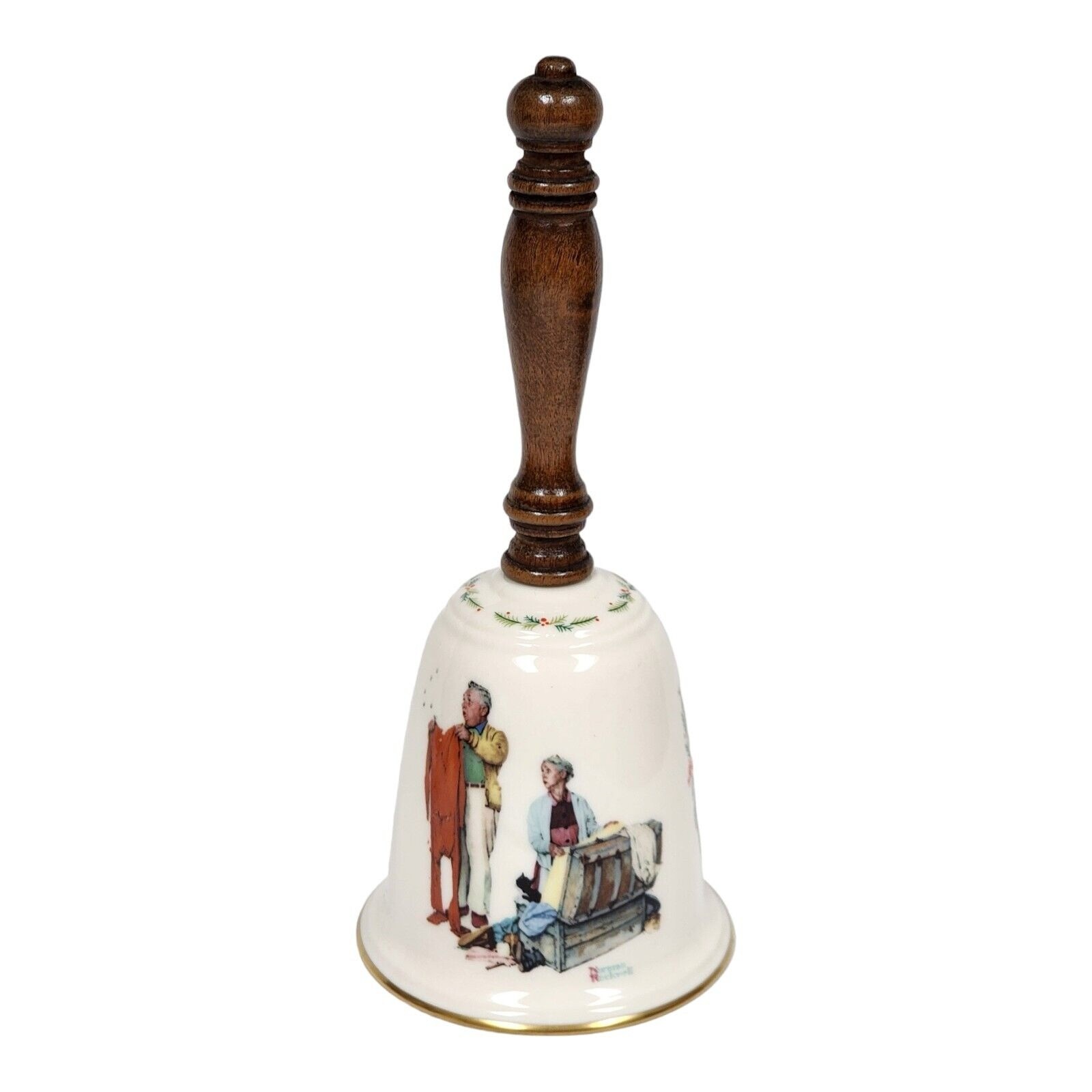 Vintage 1980 Norman Rockwell Chilly Reception Gorham Fine China Bell Wood