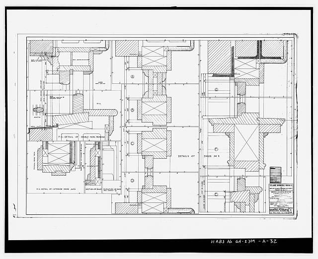 Atlanta Georgia Clark Howell Homes Community Center 1940 Door 9 Drawing
