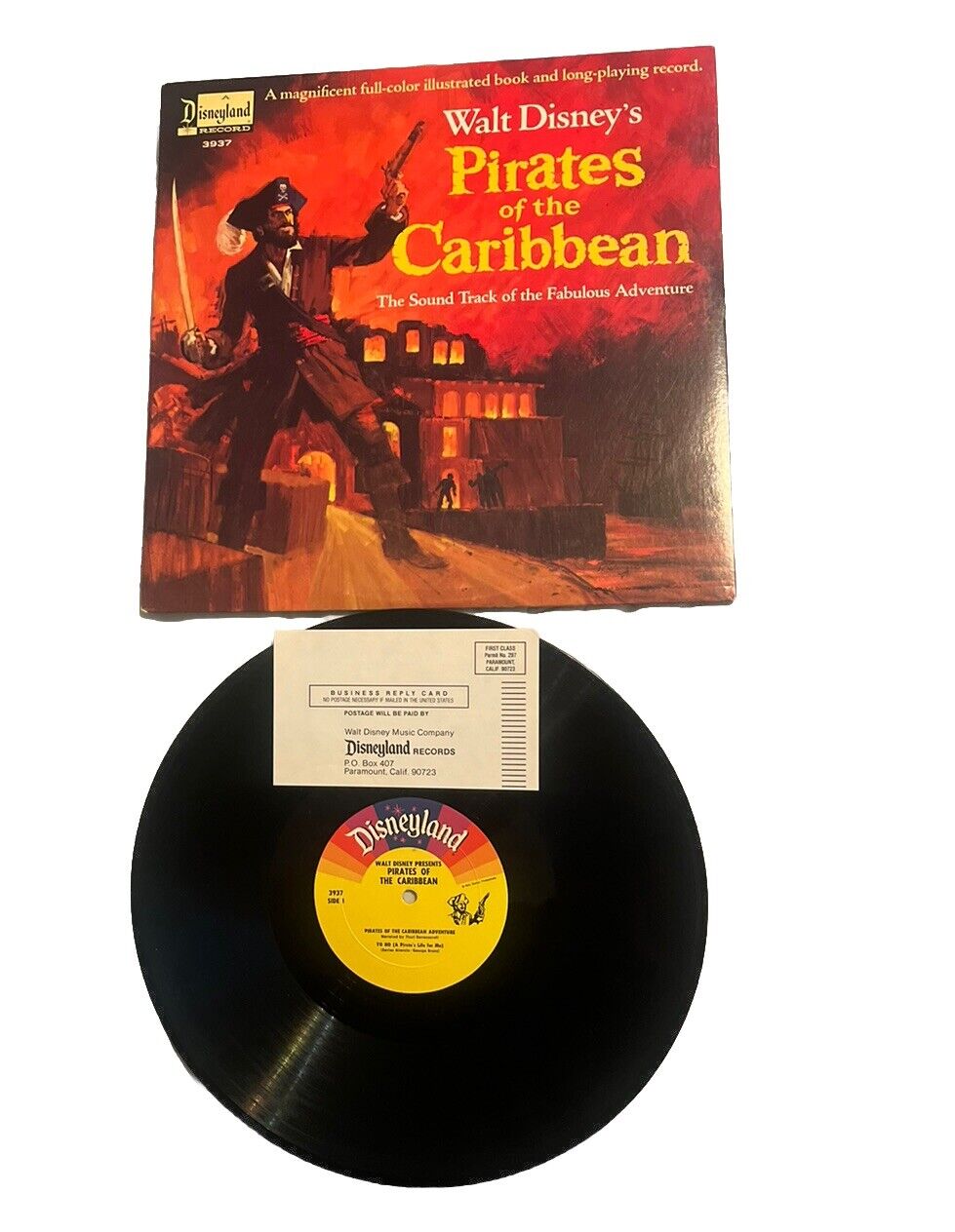 Walt Disney's Pirates Of The Caribbean LP, 1968, ST 3937, Booklet Included