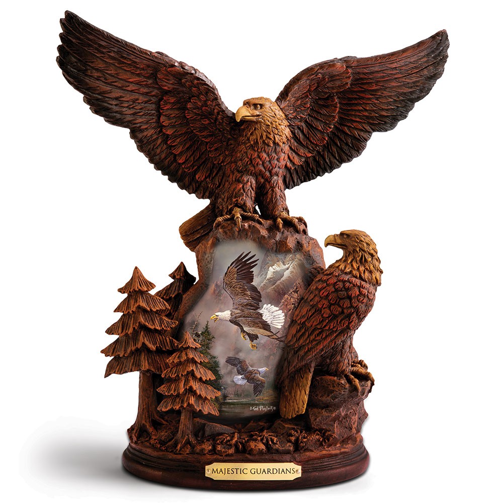 Bradford Majestic Guardians Eagle Sculpture Ted Blaylock Black Forest 10 inches