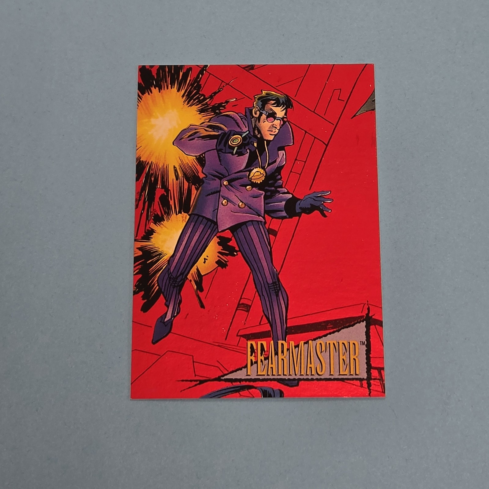 Production Sample 1993 Skybox Marvel IV 2099 Red Foil Trading Card Fearmaster