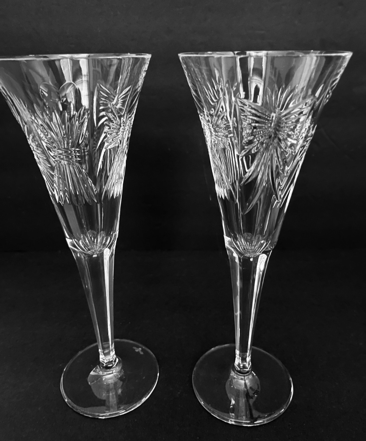 Waterford crystal Millennium champagne 5 toast design flutes 2 pc from Ireland