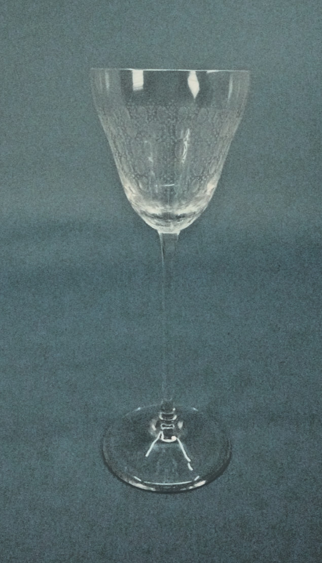 Rosenthal Crystal White Wine Glass, Romance Motif II pattern, designed by Bjør Rosenthal Crystal White Wine Glass, Romance Motif II pattern, designed by Bjør