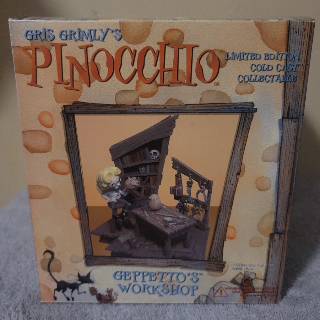 Mad Creations Gris Grimly Pinocchio Geppetto\'s Workshop Cold Cast Collectible  