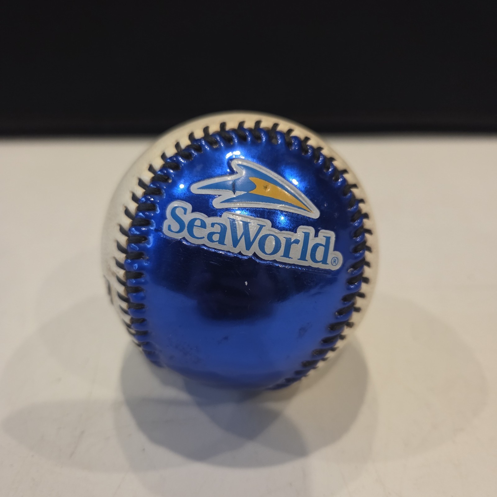 SeaWorld Orlando Collectible Souvenir Baseball Metallic Blue \