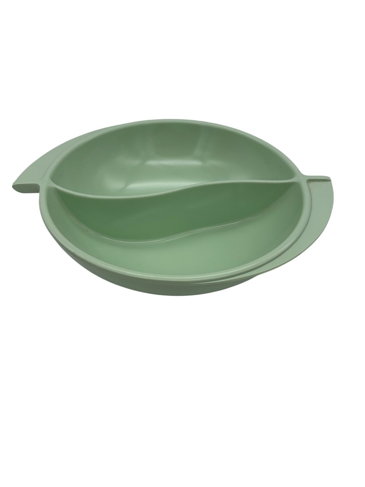 Vintage Boonton Melmac Mint Green Divided Serving Bowl #605-10 USA MCM 10 Inch Vintage Boonton Melmac Mint Green Divided Serving Bowl #605-10 USA MCM 10 Inch