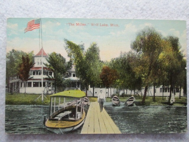 Antique The Millen, Wolfe Lake, Michigan Postcard