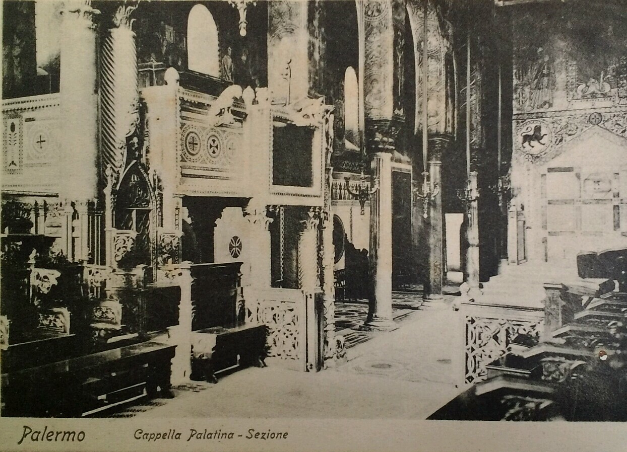 Palermo Sicily Italy Postcard Early 1900s Rare Palatine Chapel Church Interior 