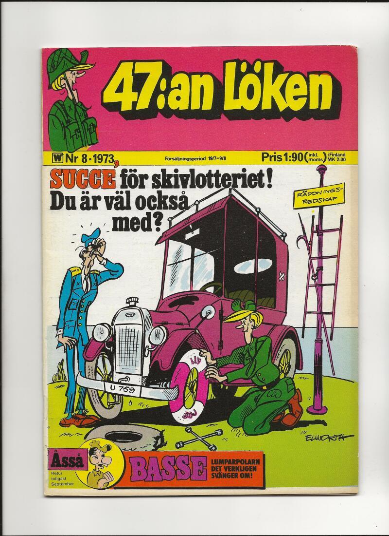 47:an Loken #8 Swedish Sad Sack. Changing Tire Cover 1973