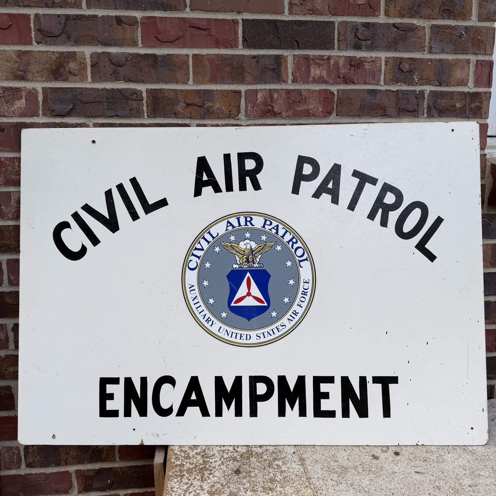1970s Civil Air Patrol Encampment Sign Vintage USAF Auxiliary Military Aviation