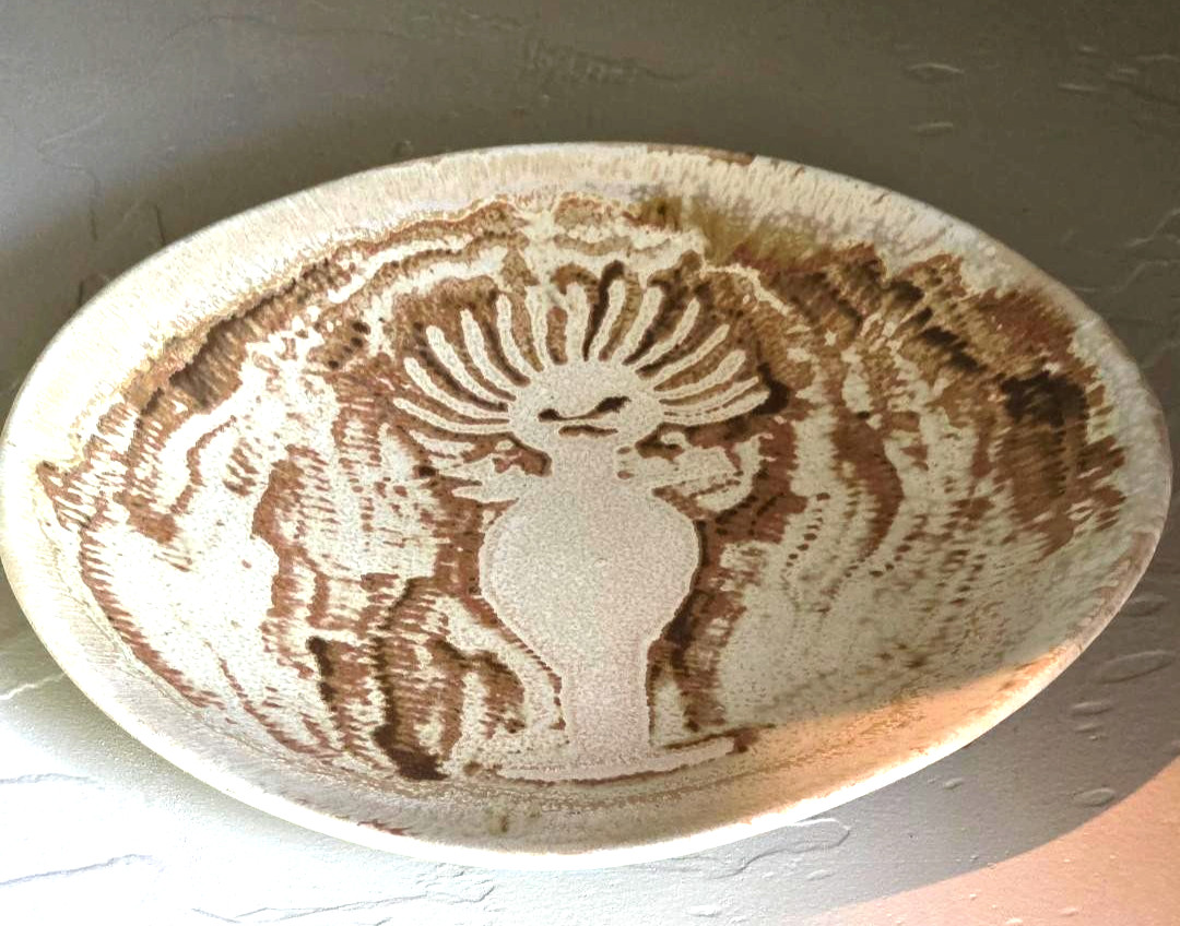 David Salk Handcrafted Art Pottery Sculpture Dish '98 Signed
