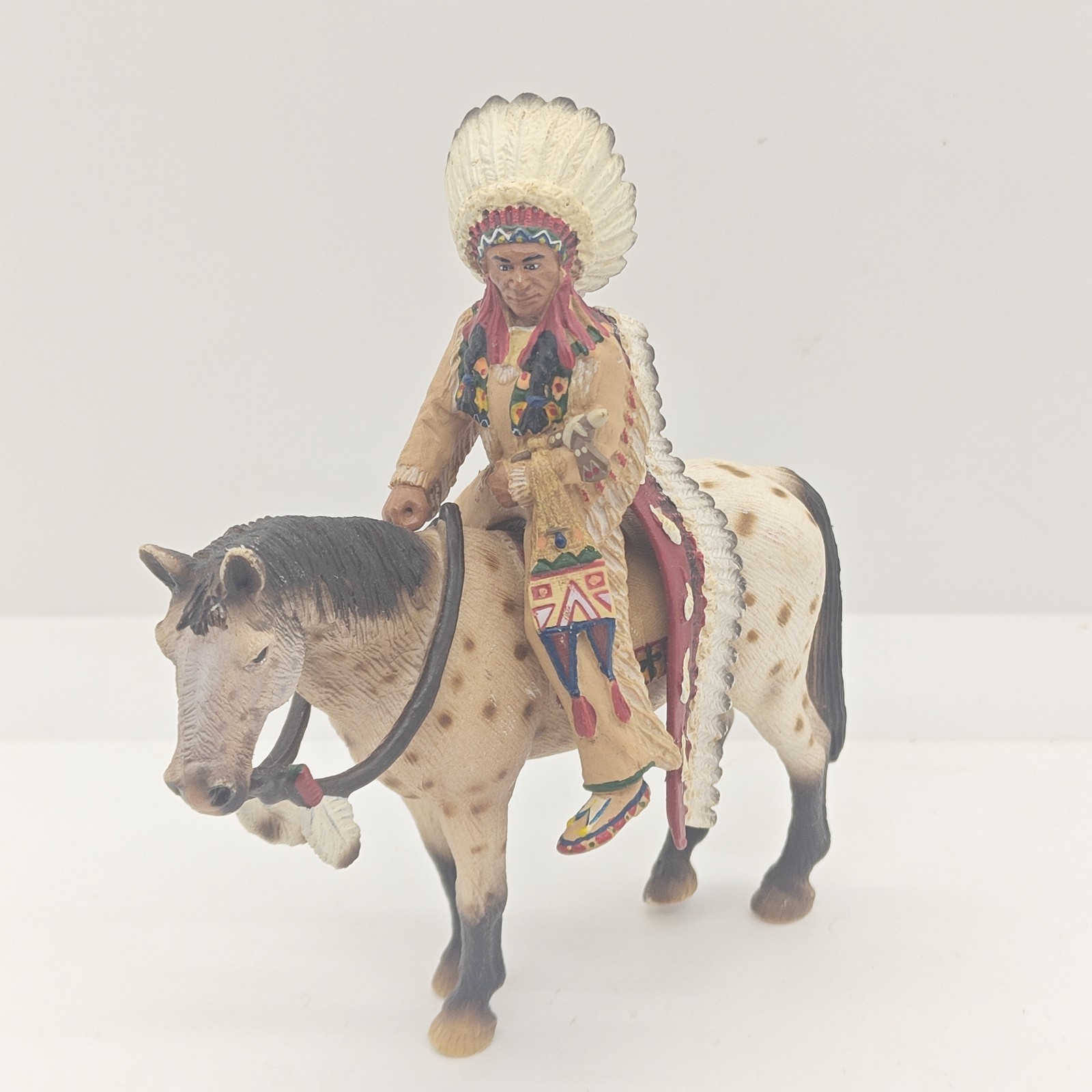 Vintage 2005 Schleich Wild West 70300: Sioux Indian Chief on Horse - Retired