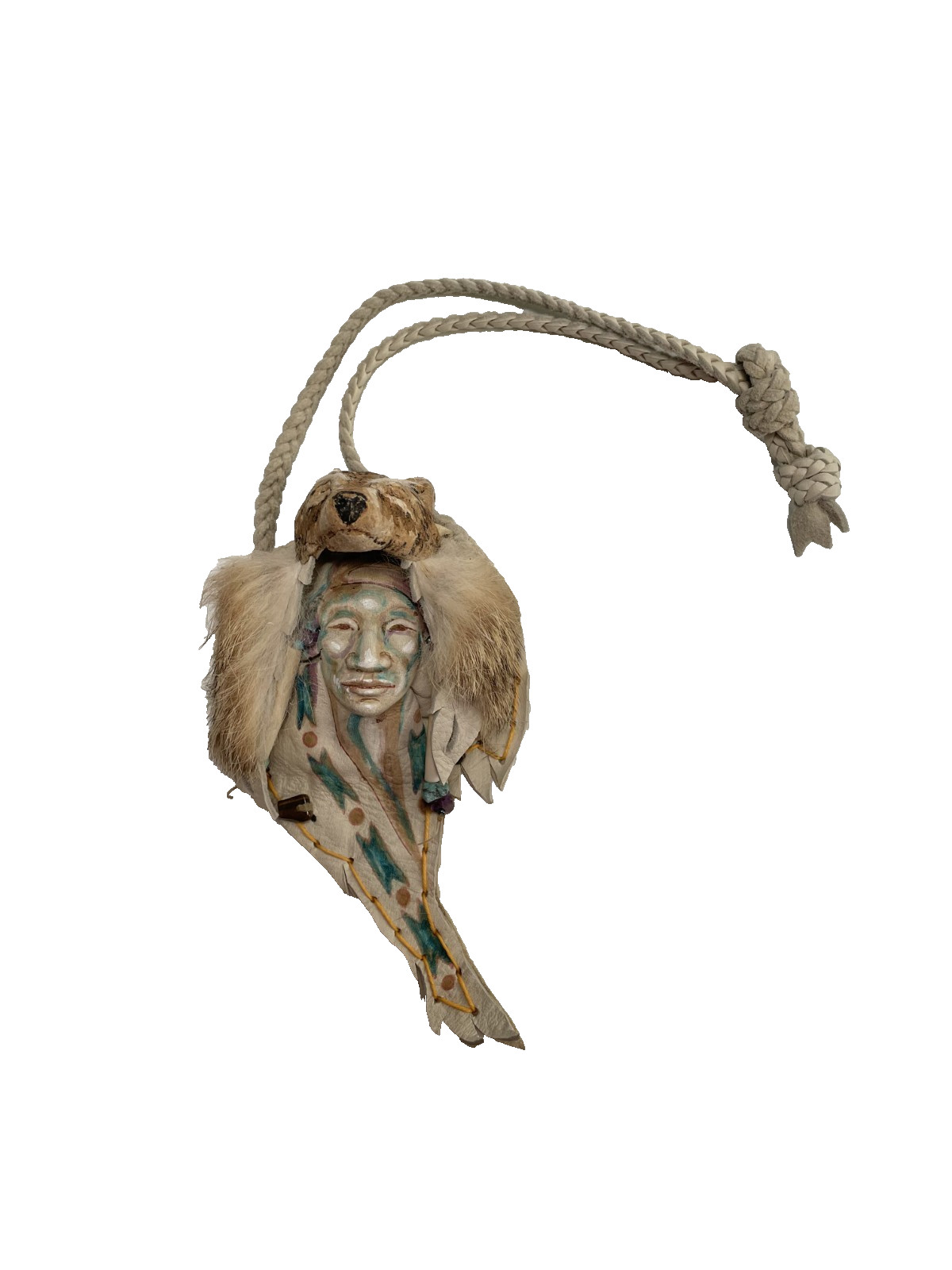 Vtg Judith Costello Native American Leather Wall Hanging Art Piece Beige Decor Vtg Judith Costello Native American Leather Wall Hanging Art Piece Beige Decor