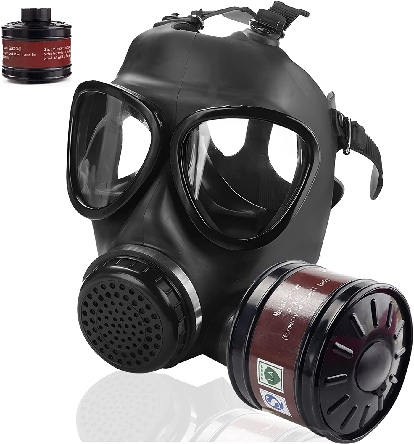 Gas Masks Survival Nuclear and Chemical, Gas Mask with 40Mm Activated Carbon Fil
