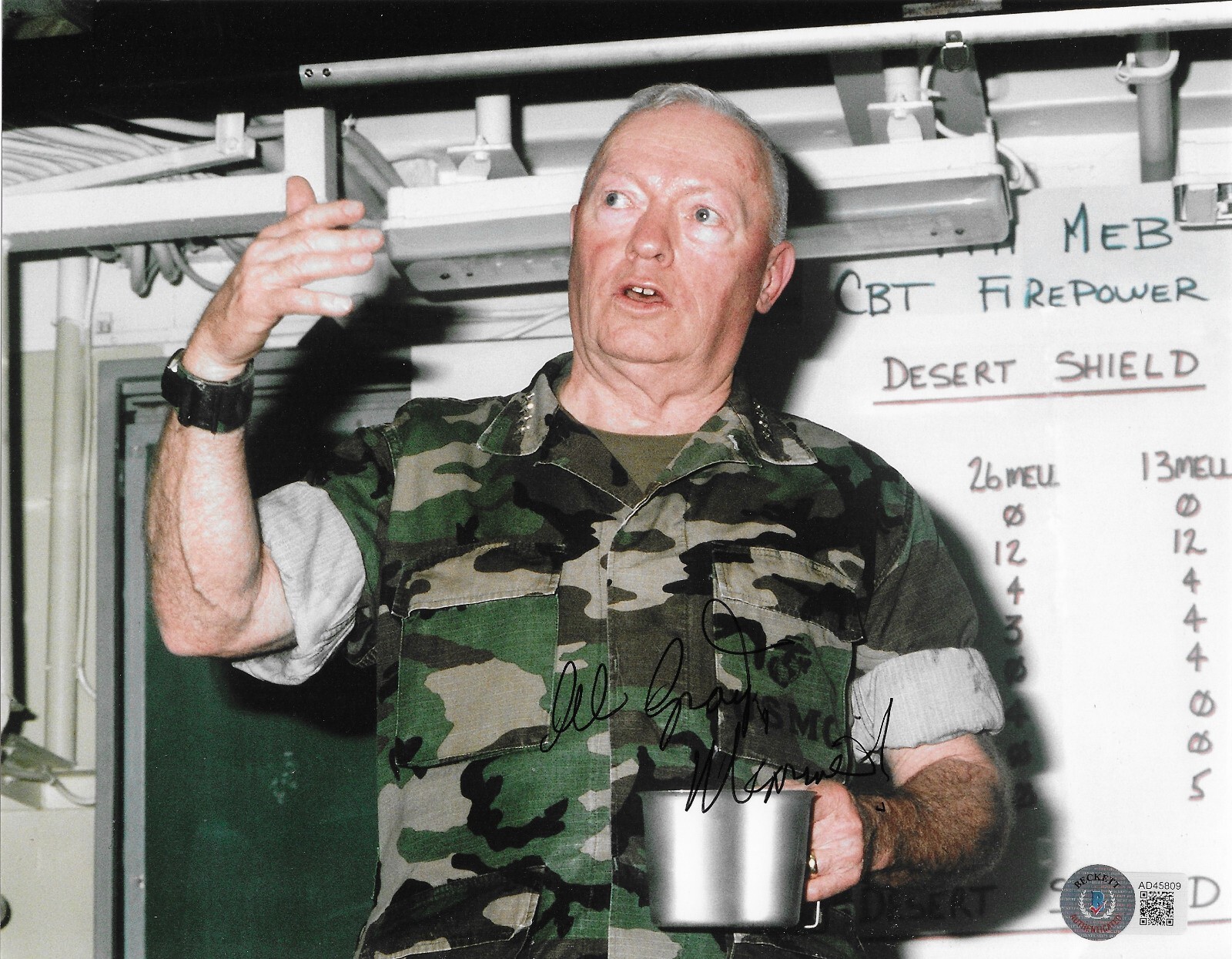 General Alfred Gray Signed 8x10 Photo Autographed BAS USMC Commandant 09