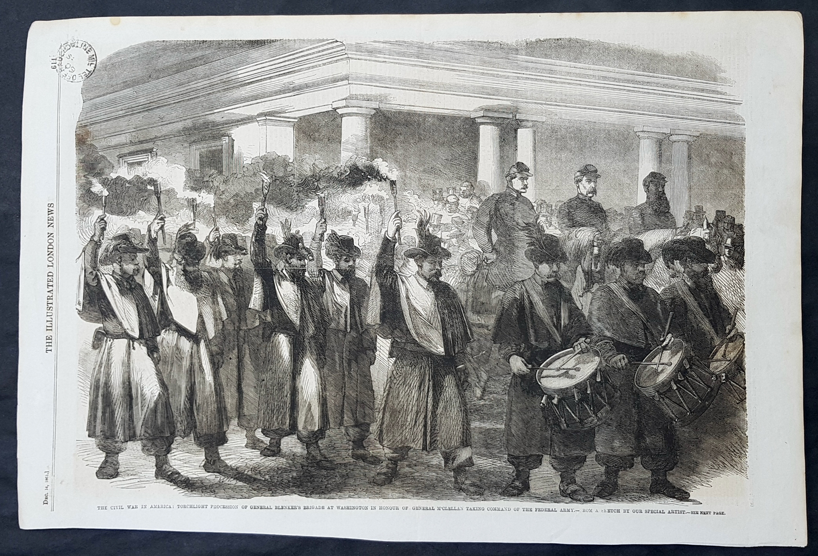 1861-65 Illustrated London News Antique x 5 Pages American Civil War Battles #7