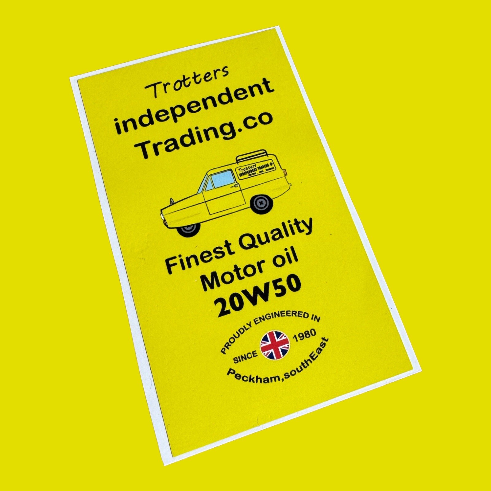Trotters Independent Trading Co Oil 20/50 Motor Oil  Vinyl sticker Classic Robin