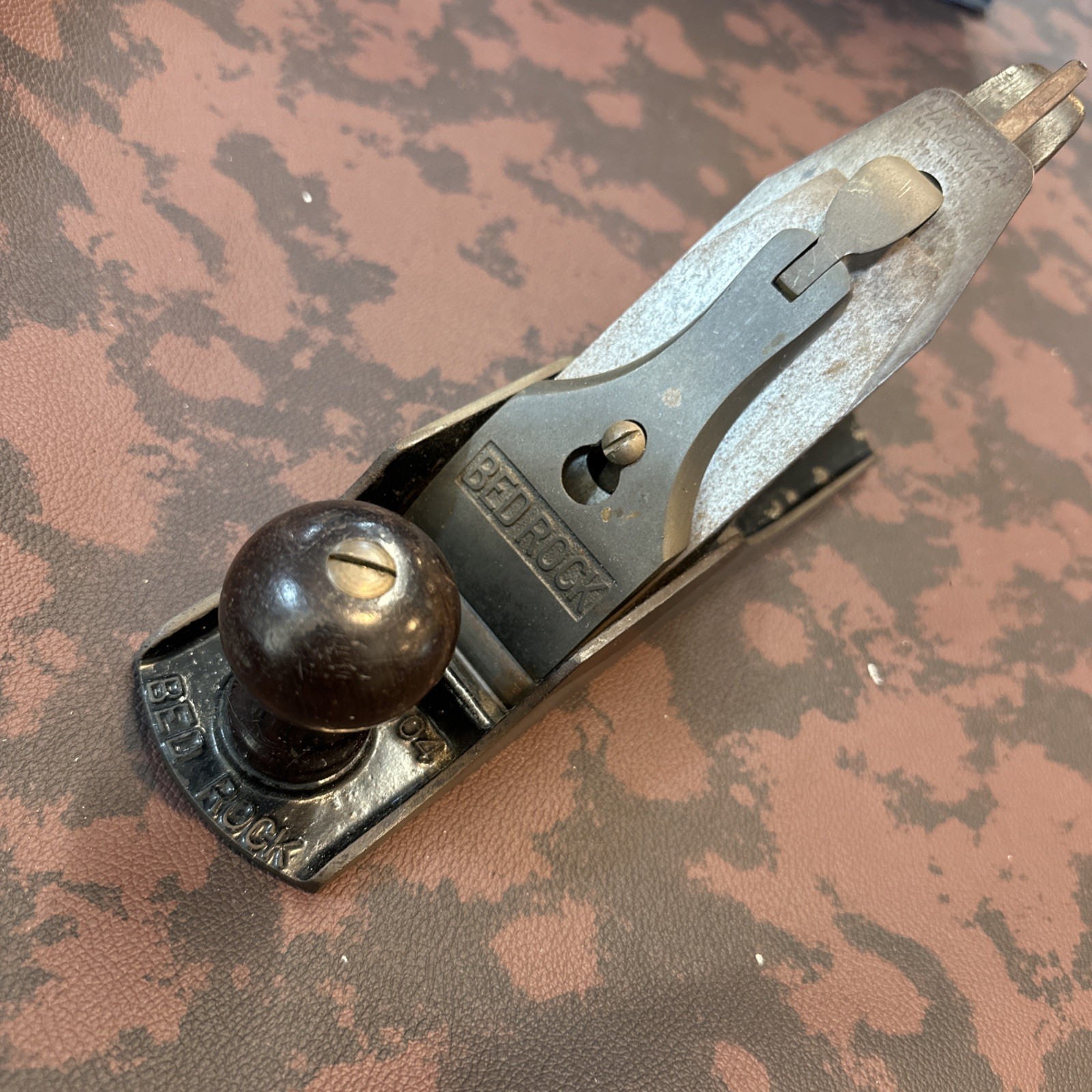 Antique Stanley Bedrock 604 Wood Plane 2 Dates Smooth Base