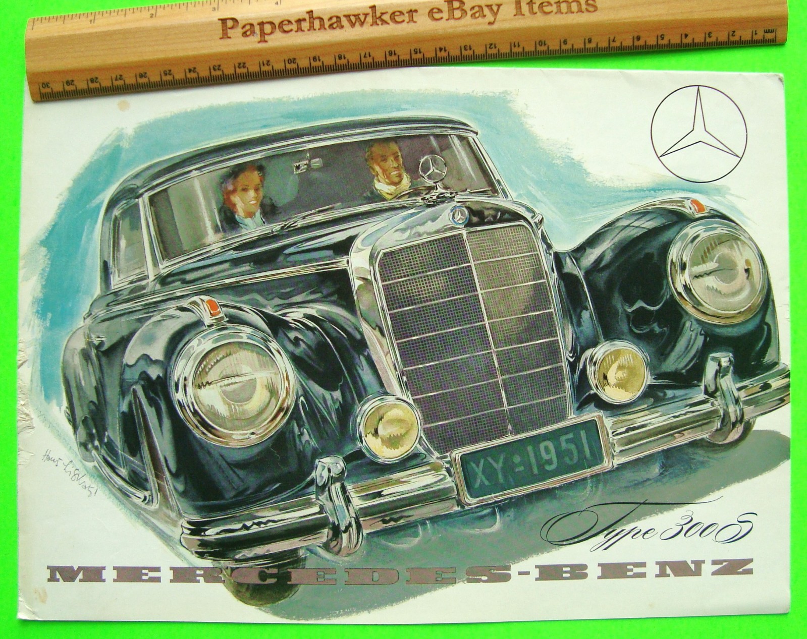 1952 MERCEDES BENZ 300S ROADSTER / COUPE USA DLX COLOR FOLDER BROCHURE wow XLNT