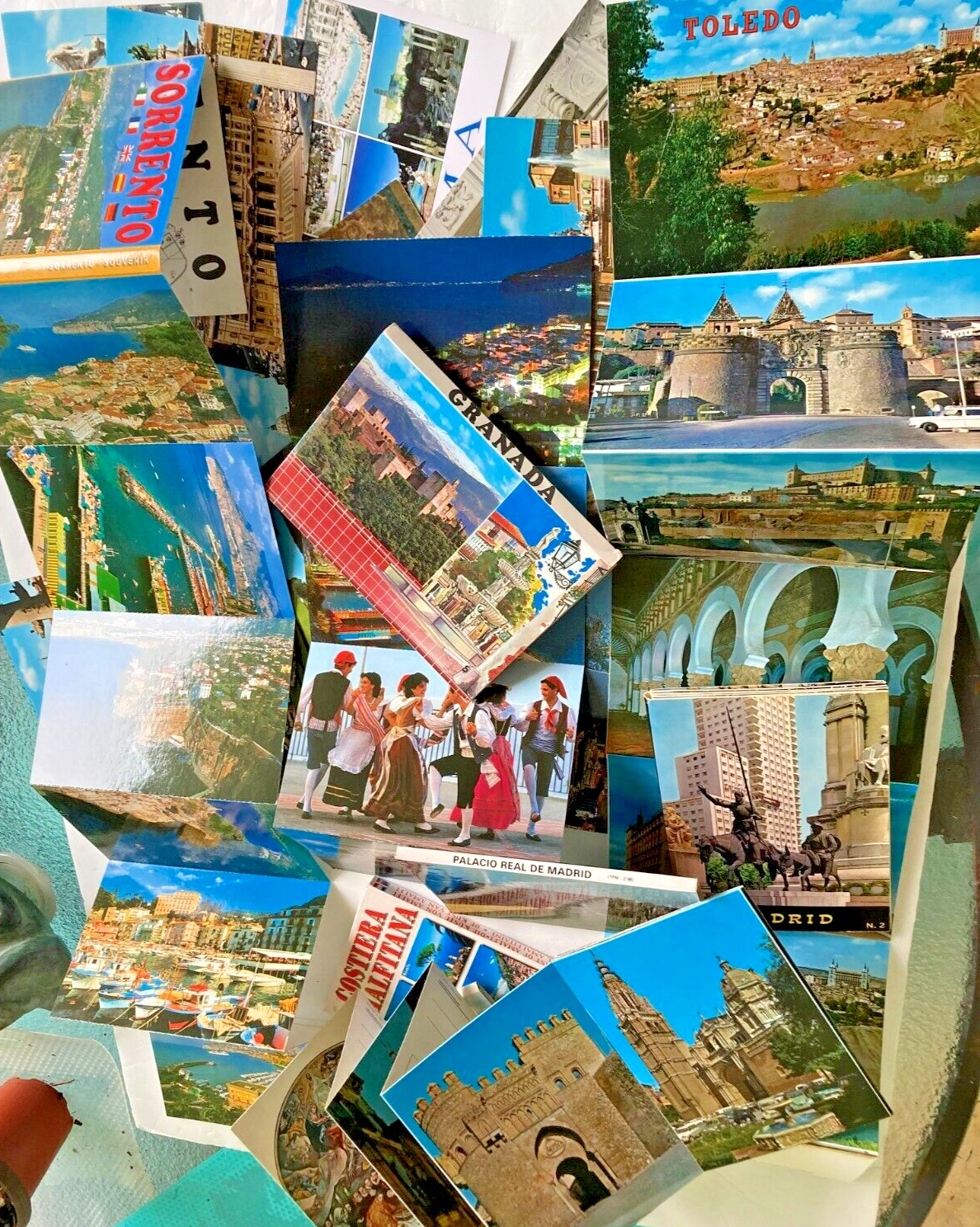 140 Lot Unposted Gloss Postcards Spain Roma Italy Castle Neuschwanstein Granada