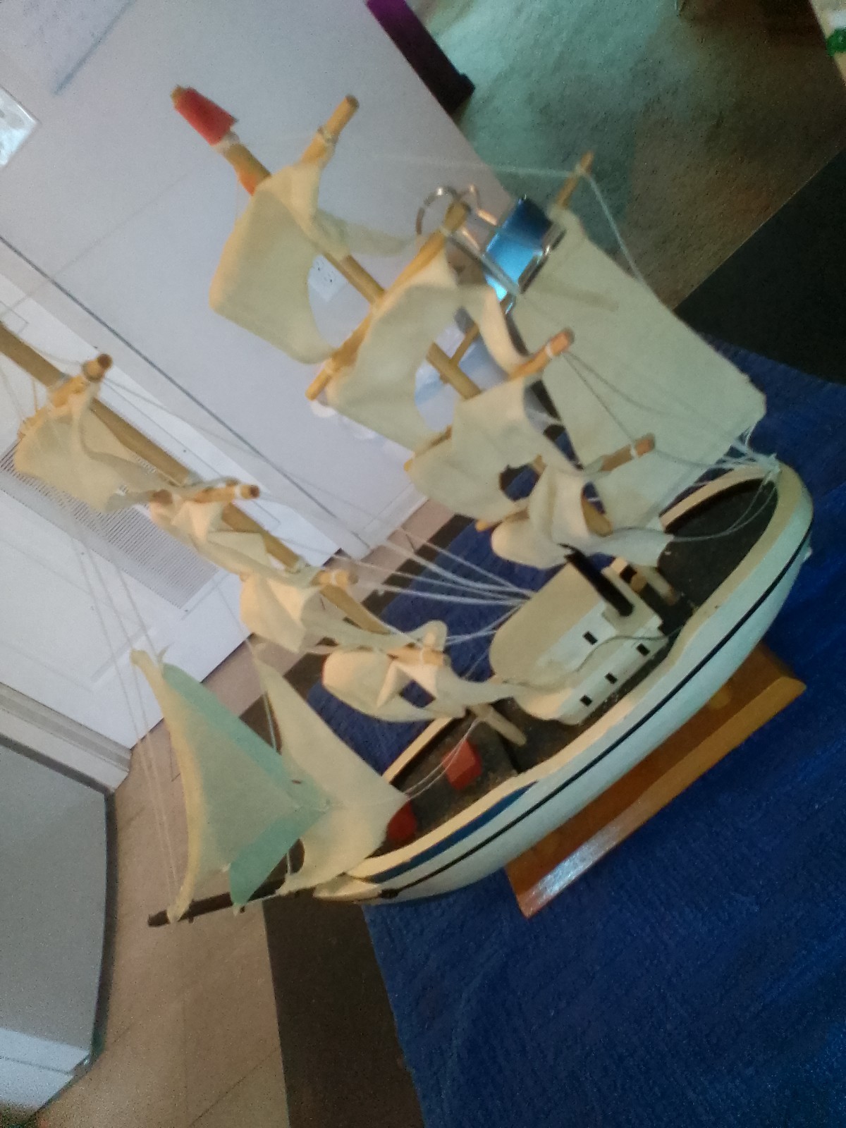 Vintage Whaling Ship Clipper 1846, Three Masts,  Marine Maritime Sailing