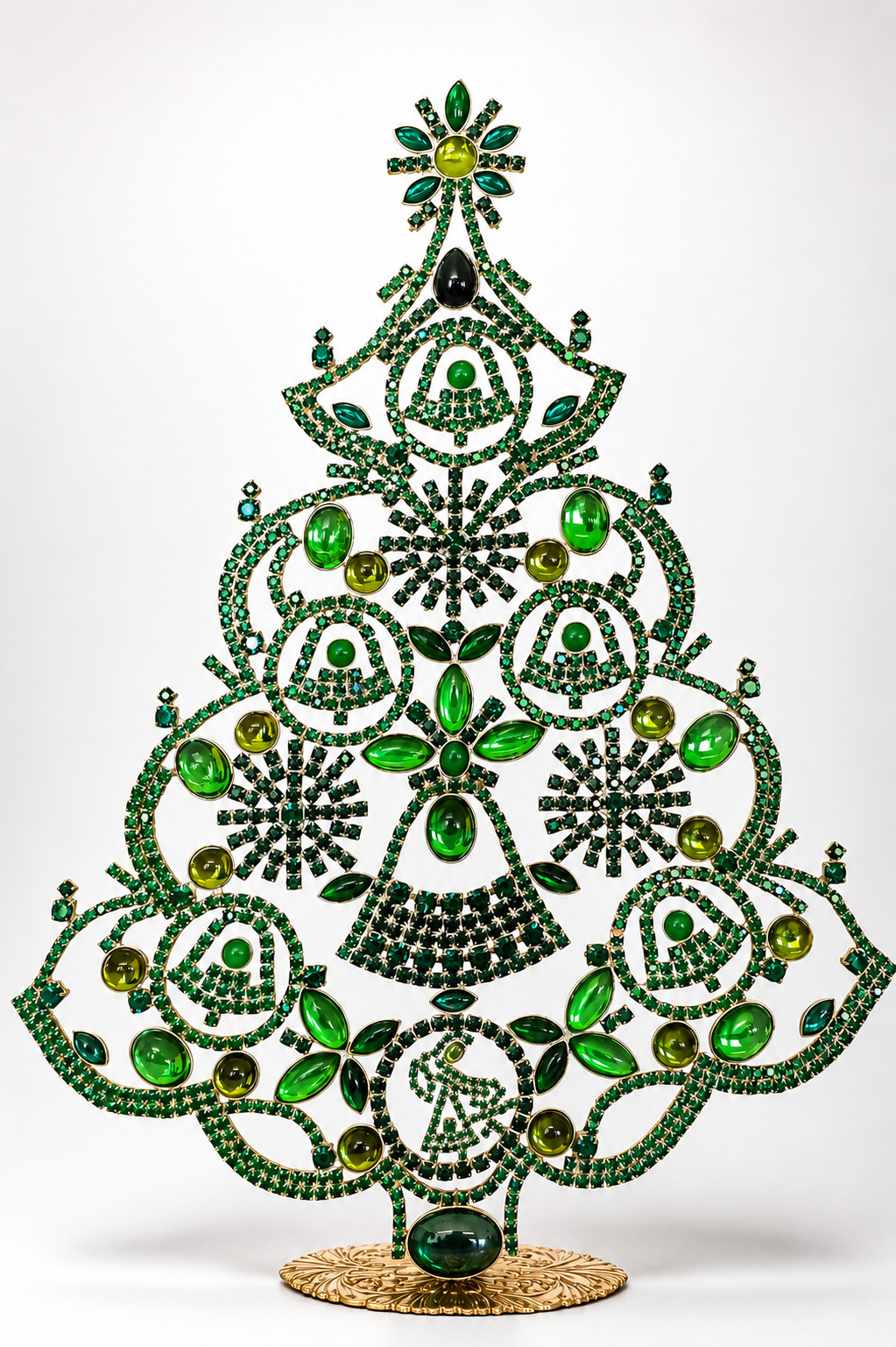 Czech XXL Huge Rhinestone Xmas Tree 34 cm / 13.5 in Decoration  