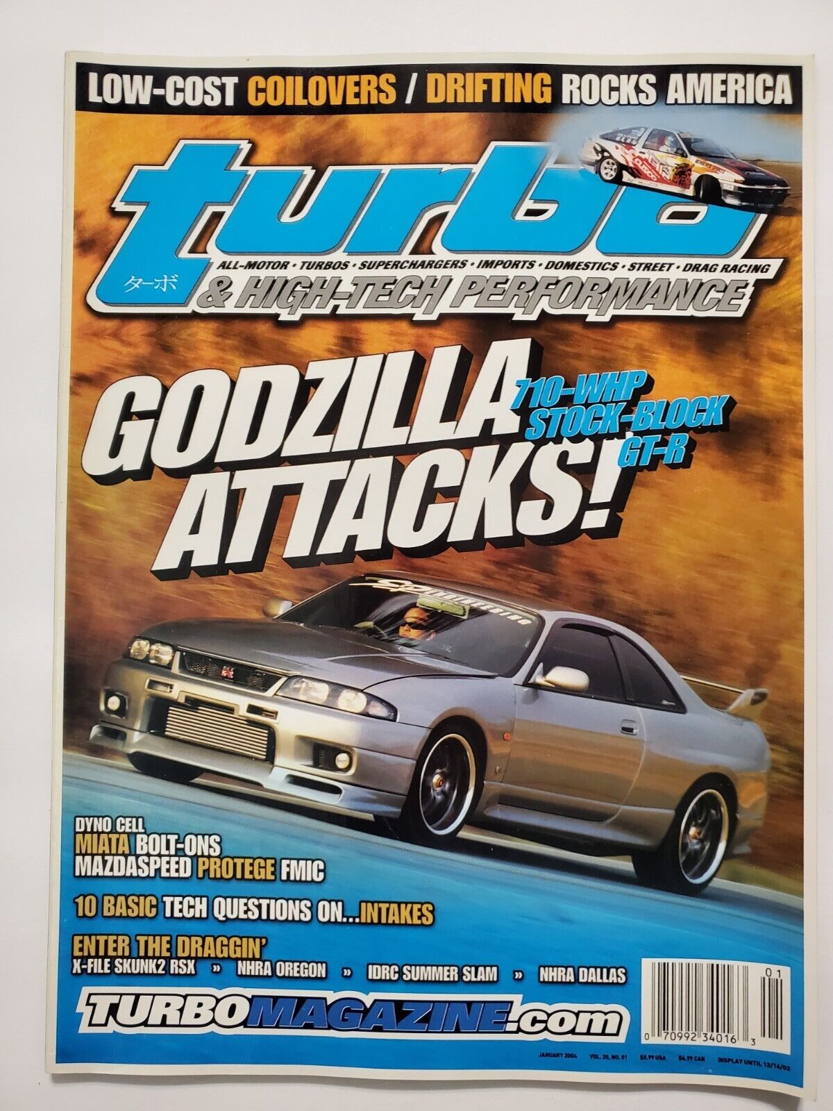 Turbo & High-Tech Performance Magazine January 2004 Godzilla 710 WHP GT-R