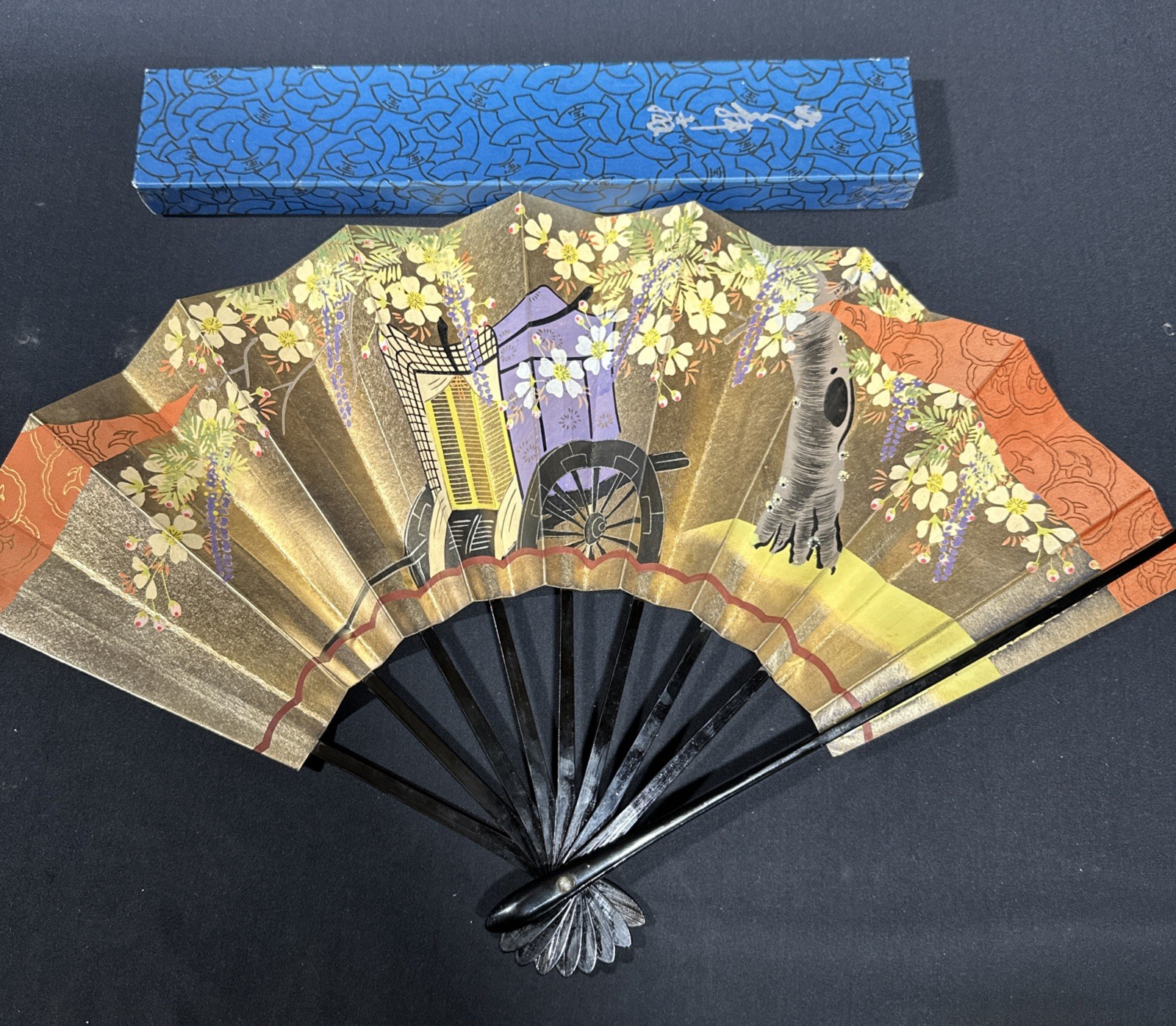 Vintage Hand-Painted Japanese 19” W/ Box