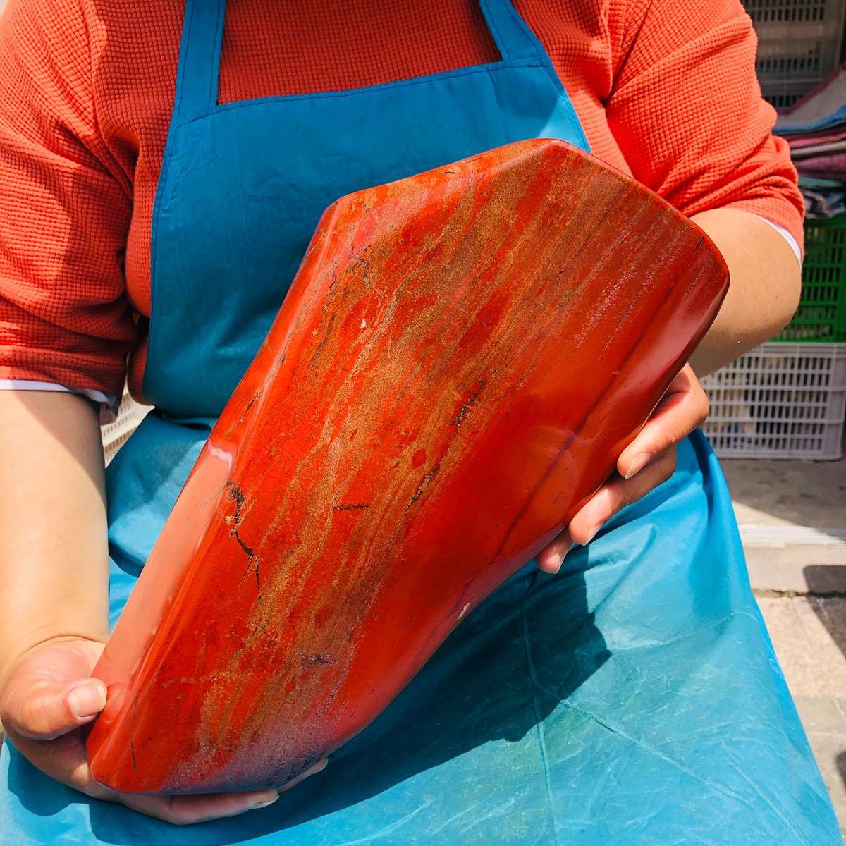 14.41LB Large Natural Red Jasper ore standard Quartz Crystal Healing Sample 5434
